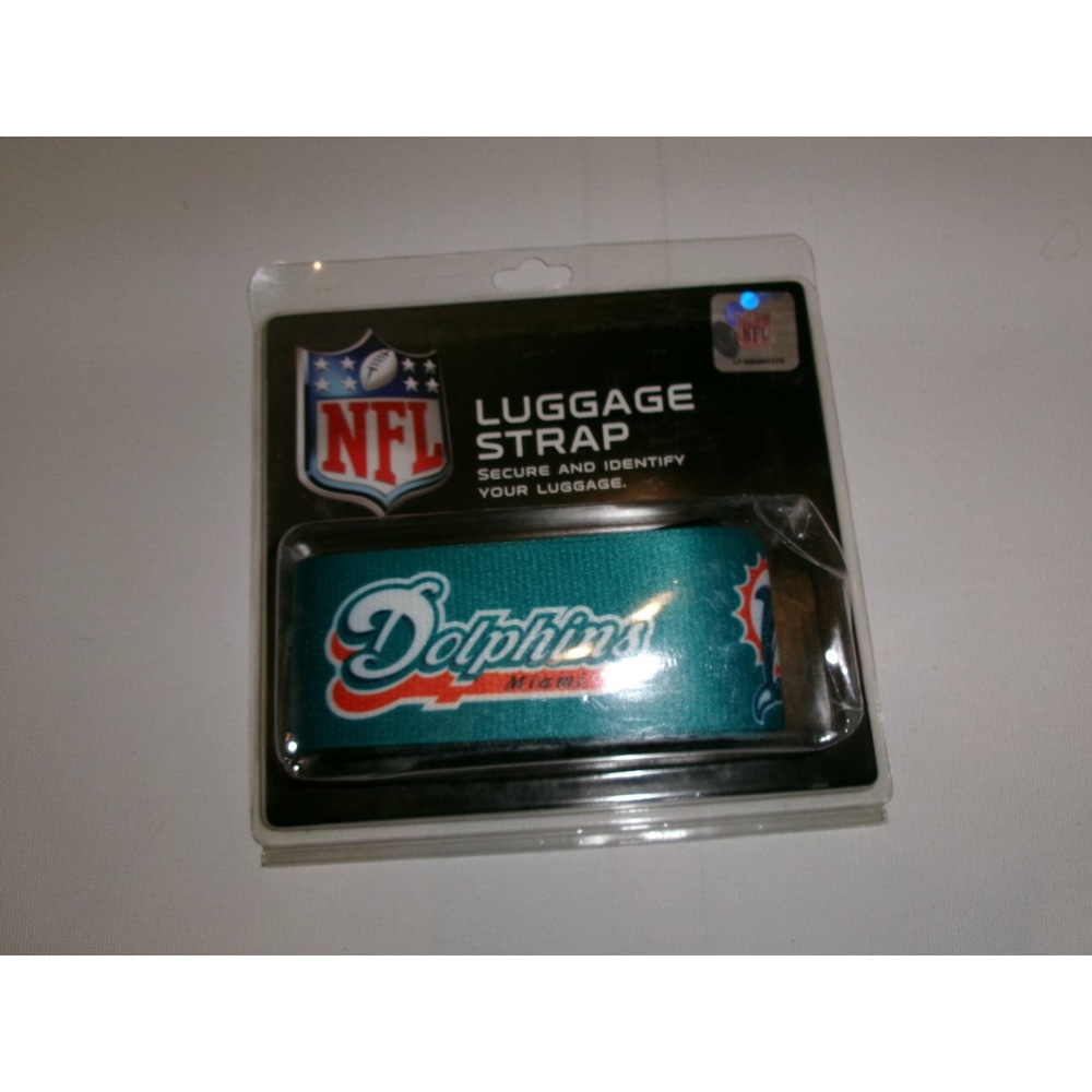 MIAMI DOLPHINS LUGGAGE STRAP SUITCASE    VINTAGE T1